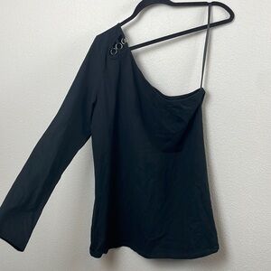 Torrid one shoulder top with metal ring accents size 2x